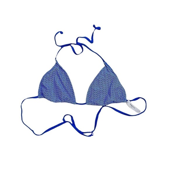 Gap Body Triangle Bikini Top Blue Size Xlarge New - Picture 1 of 7